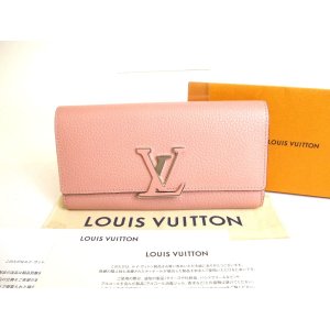 Photo: LOUIS VUITTON Rose Pink Tourillon Leather Capucines Wallet #9854