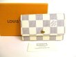 Photo1: LOUIS VUITTON Damier Azur Leather Multicles 6 Key Cases #9856