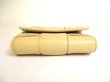 Photo5: BOTTEGA VENETA Cassette Beige Leather Trifold Wallet Compact Wallet #9857