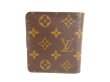 Photo2: LOUIS VUITTON Monogram Brown Leather Bifold Wallet Compact Zippe #9860