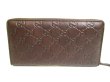 Photo2: GUCCI Guccissima Dark Brown Leather Round Zip Long Wallet #9863