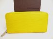 Photo1: LOUIS VUITTON Epi Yelllow Leather Round Zip Zippy Wallet Purse #9864