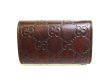 Photo2: GUCCI GG Guccissima Dark Brown Leather 6 Pics Key Cases #9866