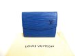 Photo1: LOUIS VUITTON Epi Blue Leather Coin Purse #9868