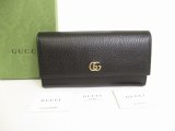 Photo: GUCCI Marmont G Black Leather Continental Wallet Flap Long Wallet #9875
