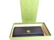 Photo12: GUCCI Marmont G Black Leather Continental Wallet Flap Long Wallet #9875