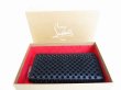 Photo12: Christian Louboutin Panettone Black Leather Spikes Round Zip Wallet #9877