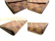 Photo7: LOUIS VUITTON Damier Brown Leather Bifold Long Wallet Sarah #9885