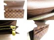 Photo8: LOUIS VUITTON Damier Brown Leather Bifold Long Wallet Sarah #9885