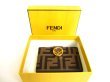 Photo12: FENDI Brown Leather FF Logo Gold H/W Credit Card Business Card Holder #9888