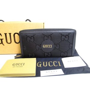 Photo: GUCCI Off The Grid Black Nylon Leather Round Zip Long Wallet #9889