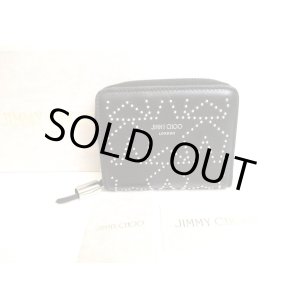 Photo: Jimmy Choo Graphic Star Black Leather Bifold Wallet Compact Wallet #9890