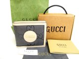 Photo: GUCCI Off The Grid Gray Nylon Beige Leather Bifold Wallet #9904