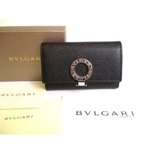 Photo: BVLGARI Black Leather Logo Clip 6 Pics Key Cases #9910