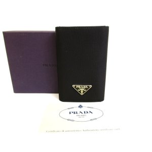 Photo: PRADA Black Nylon and Leather 6 Pics Key Cases #9915