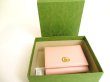 Photo12: GUCCI Double G Marmont Light Pink Leather Trifold Wallet #9926