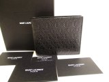 Photo: Saint Laurent Paris YSL Black Leather Bifold Bill Wallet Purse #9929