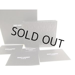 Photo: Saint Laurent Paris YSL Black Leather Bifold Bill Wallet Purse #9929