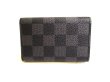 Photo2: LOUIS VUITTON Damier Graphite Leather Multicles 6 Key Cases #9941