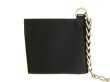 Photo2: PRADA Black Nylon Leather Skull Sword Motif Bifold Chain Wallet #9952