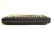 Photo6: Christian Louboutin Panettone Black Leather Spikes Round Zip Wallet #9954