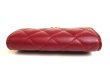 Photo6: CHANEL Matelasse CC Logo Bordeaux Leather Card Case #9956