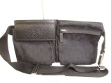 Photo: GUCCI GG Black Canvas Waist Packs Belt Bag Purse #9957