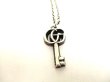 Photo2: GUCCI Double G Sterling Silver 925 Key Necklace #9958