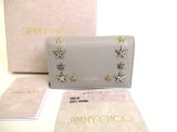 Photo: JIMMY CHOO Starts Soft Gray Leather Credit Card Business Card Holder NELLO #9961