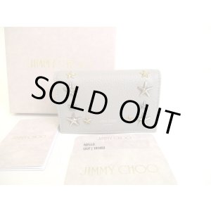 Photo: JIMMY CHOO Starts Soft Gray Leather Credit Card Business Card Holder NELLO #9961