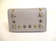 Photo2: JIMMY CHOO Starts Soft Gray Leather Credit Card Business Card Holder NELLO #9961