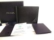 Photo1: PRADA Black Saffiano Leather Bifold Bill Wallet w/Bill Clip #9962