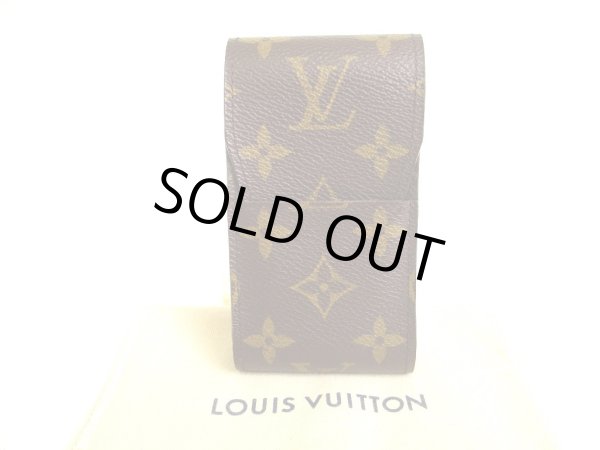 Photo1: LOUIS VUITTON Monogram Leather Brown Cigarette Cases #9964