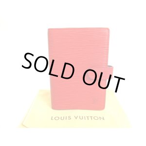 Photo: LOUIS VUITTON Epi Red Document Holders Small Ring Agenda Cover #9966