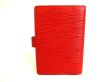 Photo2: LOUIS VUITTON Epi Red Document Holders Small Ring Agenda Cover #9966