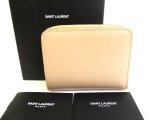 Photo: Saint Laurent Paris YSL Beige Leather Bifold Wallet #9969