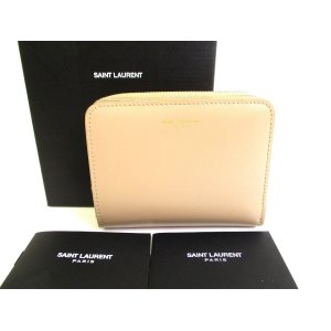 Photo: Saint Laurent Paris YSL Beige Leather Bifold Wallet #9969