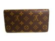 Photo2: LOUIS VUITTON Monogram Brown Leather Flap Long Wallet International #9971