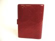 Photo2: LOUIS VUITTON Vernis Wine Red Patent Leather Document Holders Small Ring Agenda Cover #9972