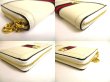 Photo7: GUCCI GG White Leather Web Stripe Ophidia GG Zip Around Wallet #9976