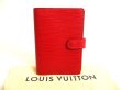 Photo1: LOUIS VUITTON Epi Red Document Holders Small Ring Agenda Cover #9981