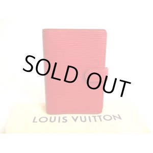 Photo: LOUIS VUITTON Epi Red Document Holders Small Ring Agenda Cover #9981