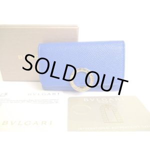 Photo: BVLGARI Blue Purple Leather Logo Clip 6 Pics Key Cases #9987