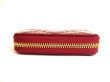 Photo6: Christian Dior Lady Dior Red Patent Leather Round Zip Coin Purse #9989