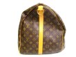 Photo3: LOUIS VUITTON Monogram Leather Brown Boston Bag Keepall 60 Bandouliere #9991