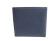 Photo2: BVLGARI Denim Sapphire Leather Bifold Wallet Compact Wallet #9995