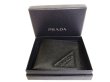 Photo12: PRADA Saffiano Black Leather Bifold Wallet Compact Wallet #9996