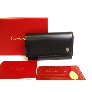 Photo: Cartier Pasha de Cartier Black Leather 6 Pics Key Cases #9997