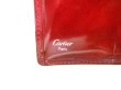 Photo10: Cartier Happy Birthday Bordeaux Calf Leather Trifold Wallet Purse #a002