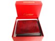 Photo12: Cartier Happy Birthday Bordeaux Calf Leather Trifold Wallet Purse #a002